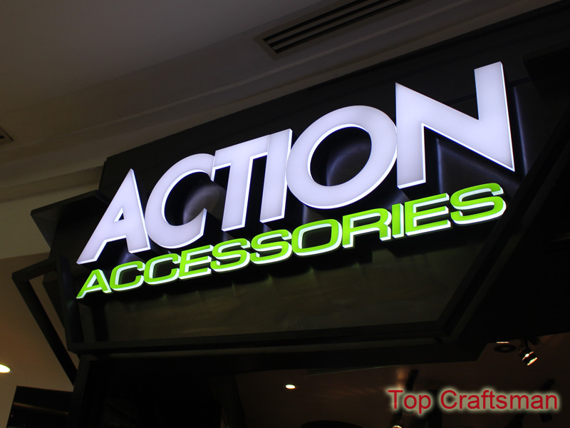 Waterproof sign letters for brand shop