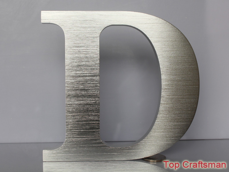 Flat cut aluminium letters --Natural brushed